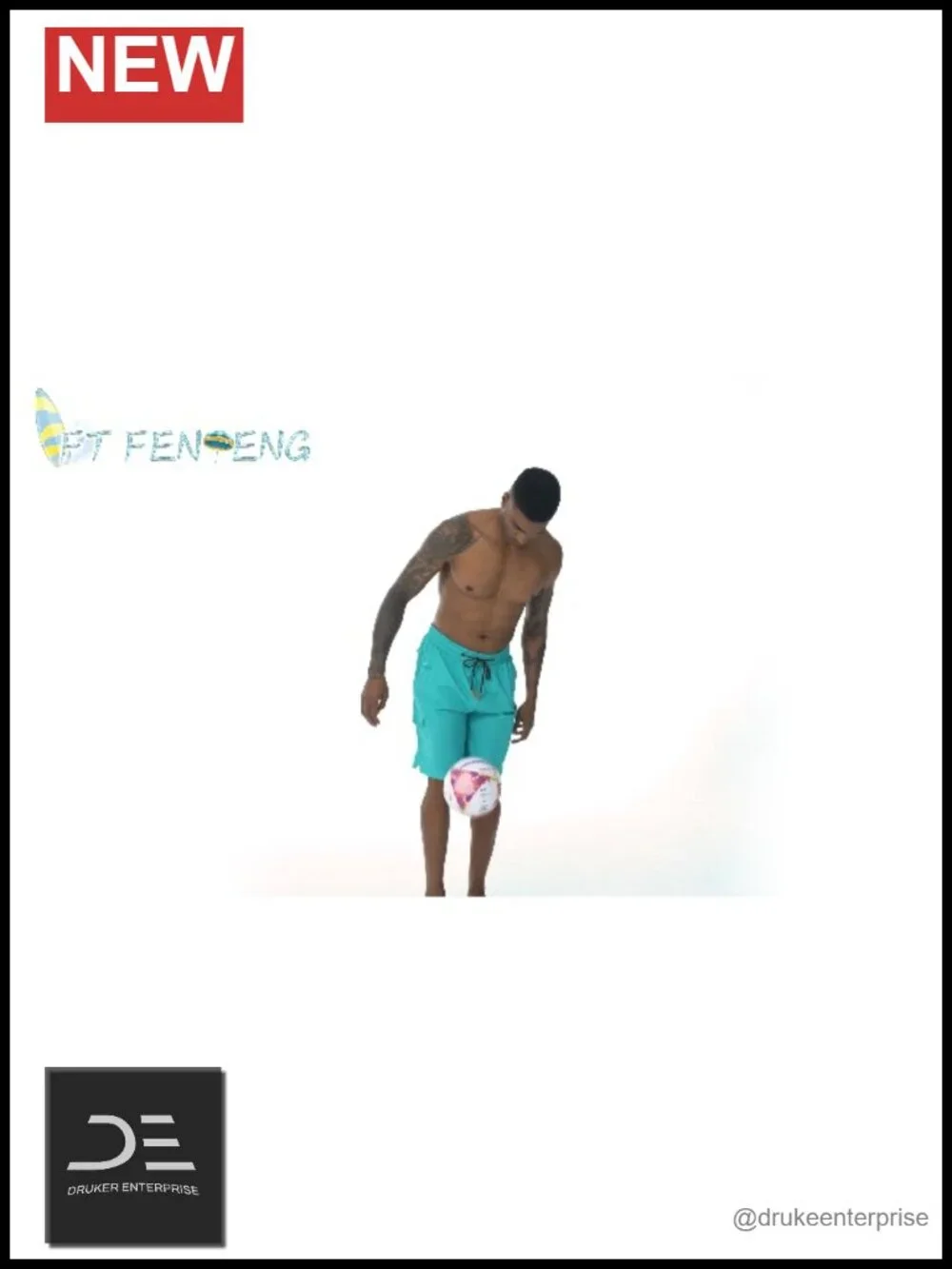 Quick Dry Board Shorts with Zipper Pockets - No Mesh Liner